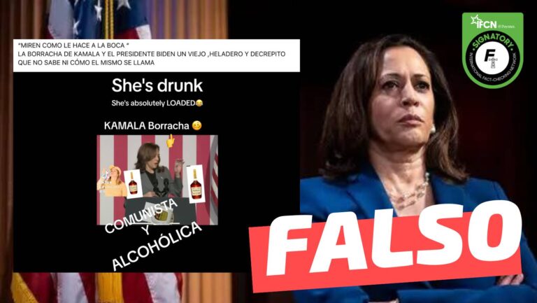 Read more about the article (Video) “Kamala borracha”: #Falso