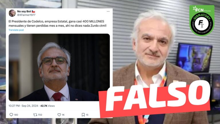 Read more about the article “El presidente de Codelco gana casi $400 millones mensuales”: #Falso