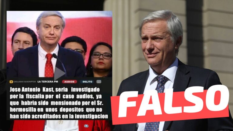 Read more about the article (Imagen) “José Antonio Kast sería investigado por la fiscalía por Caso Audios”: #Falso