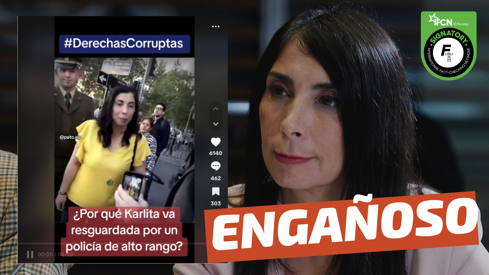 You are currently viewing (Video) Karla Rubilar tiene un carabinero como escolta cuando ya no es parte del gobierno : #Engañoso