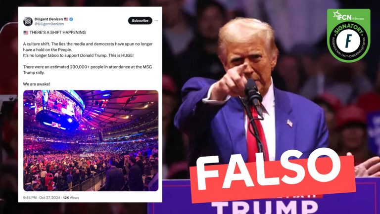 Read more about the article “Se estima que asistieron más de 200.000 personas al mitin de Trump en el Madison Square Garden”: #Falso