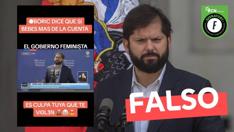 Read more about the article (Video) “Boric dijo que si bebes más de la cuenta, es culpa tuya que te violen”: #Falso