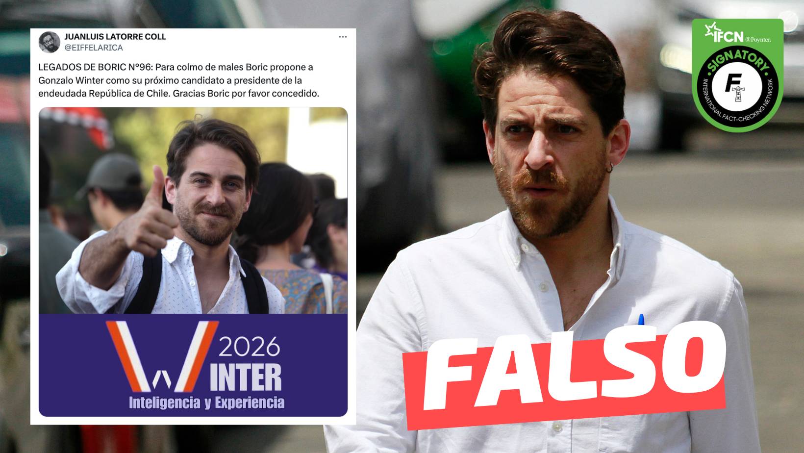 You are currently viewing “Boric propone a Gonzalo Winter como su próximo candidato a presidente”: #Falso