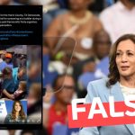 Jordan Bowen, organizadora del Partido Demócrata, le grita a una niña en mitin de Kamala Harris: #Falso