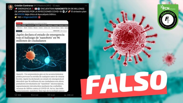 Read more about the article “Japón declara el estado de emergencia tras el hallazgo de ‘nanobots’ en 96 millones de ciudadanos”: #Falso