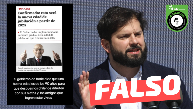 Read more about the article “El gobierno de Boric dice que una buena edad (para jubilar) es de los 90 años”: #Falso