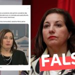 “Paulina Vodanovic, presidenta del Partido Socialista dijo sin ninguna prueba que lo de Monsalve era un montaje para perjudicarlo”: #Falso