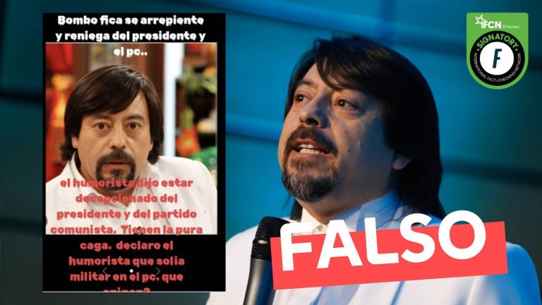 Read more about the article “Bombo Fica dijo estar decepcionado del presidente y del Partido Comunista”: #Falso