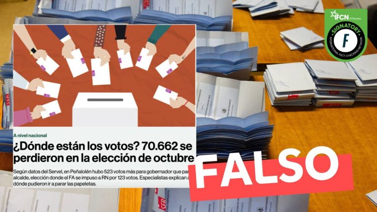 Read more about the article “70.662 votos se perdieron en la elección de octubre”: #Falso