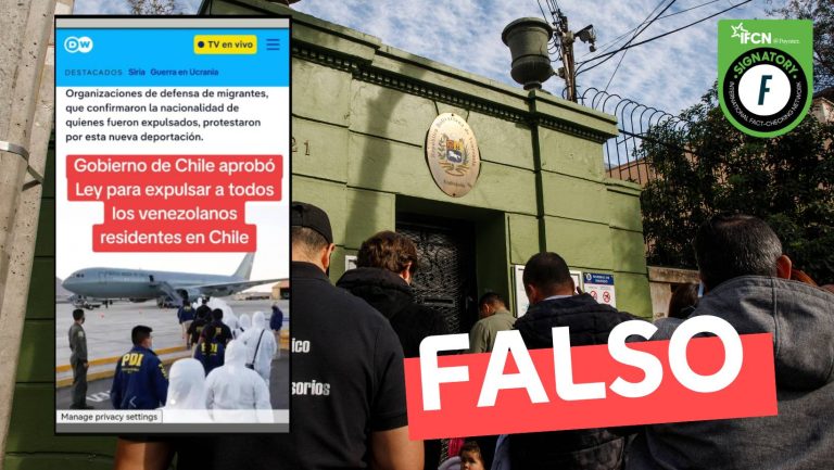 Lee más sobre el artículo “Gobierno de Chile aprobó ley para expulsar a todos los venezolanos residentes en Chile”: #Falso