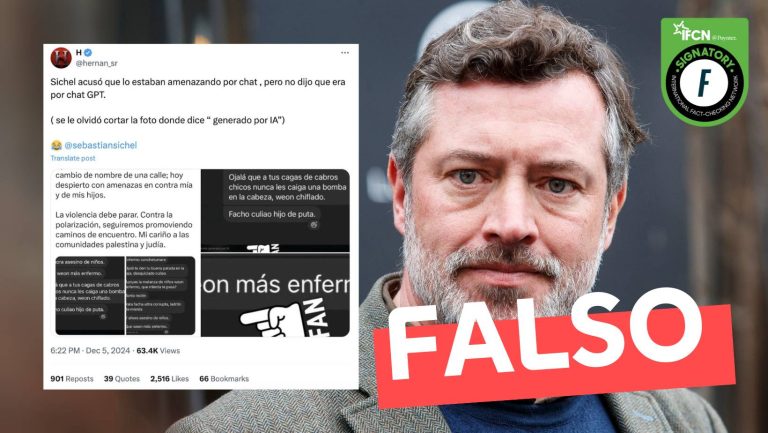 Lee más sobre el artículo “Sebastián Sichel se autoenvía amenazas utilizando inteligencia artificial”: #Falso