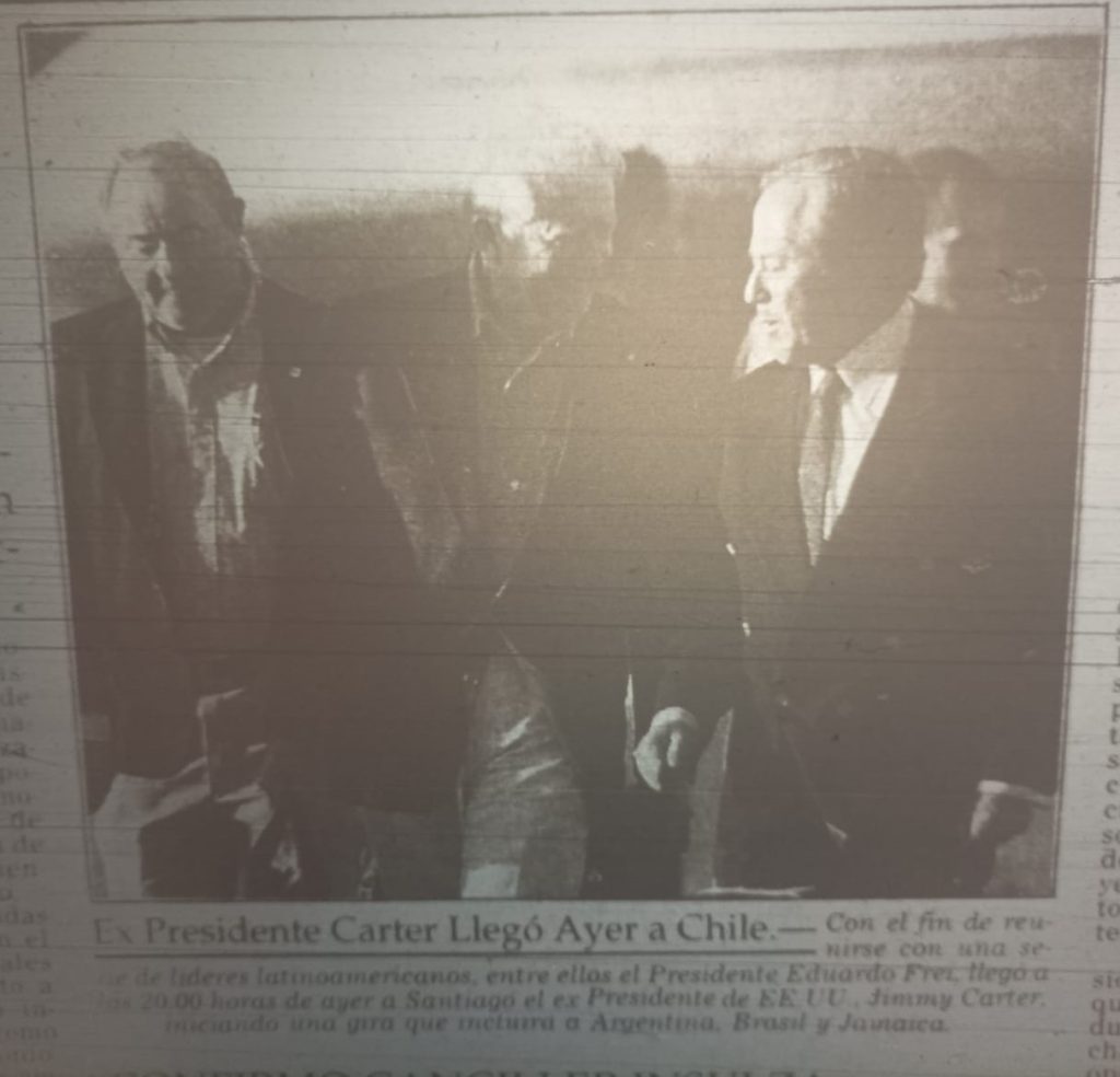 Jimmy Carter. Publicación de El Mercurio del 17 de enero de 1997.